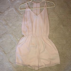 Blush cream shorts romper